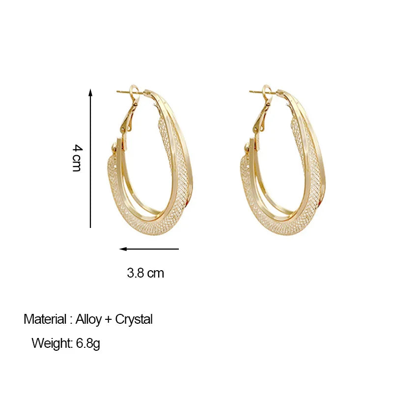 UCR Sandy Crystal Grid Earings