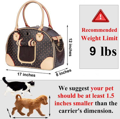 UCR Luxury Designer Tote Premium Leather Handbag Carriers For Small Pets™