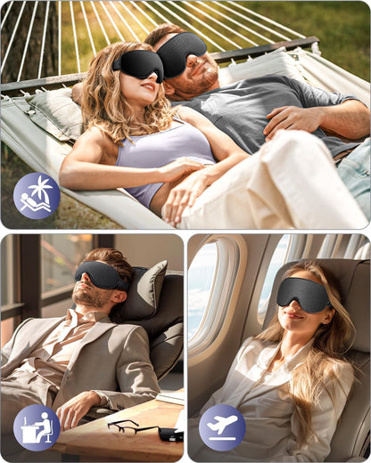 UCR 3D Deep Contoured 100% Light Blocking Sleep Eye Mask™