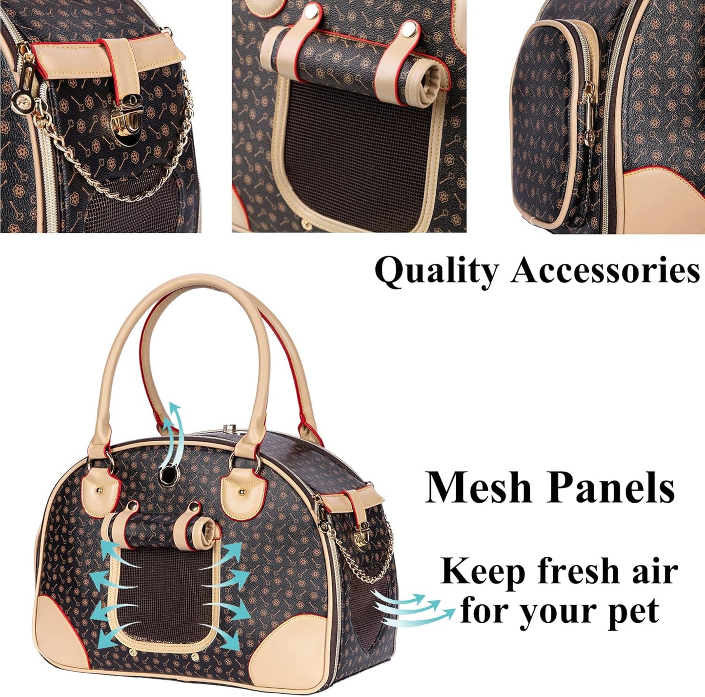 UCR Luxury Designer Tote Premium Leather Handbag Carriers For Small Pets™