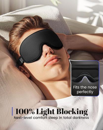 UCR 3D Deep Contoured 100% Light Blocking Sleep Eye Mask™