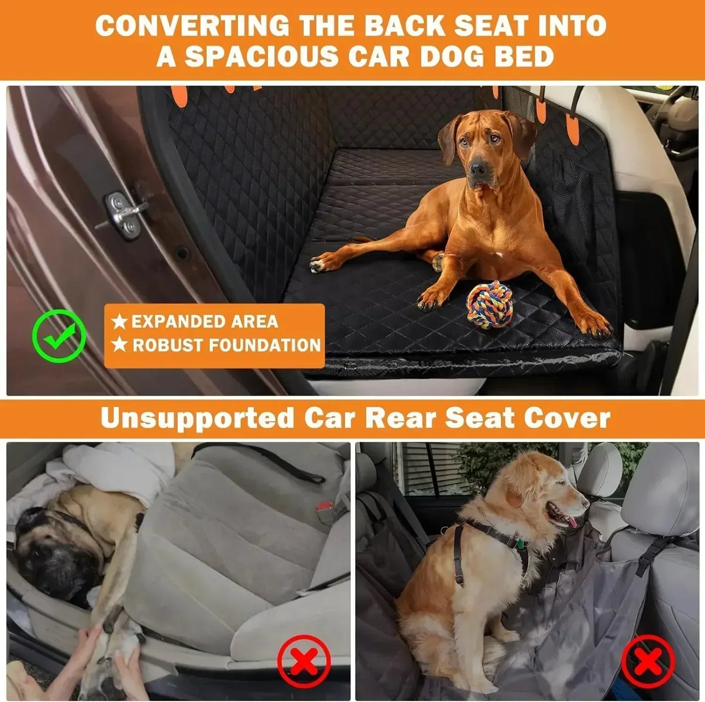 UCR Hard Bottom Dog Car Backseat Extender & Cover™