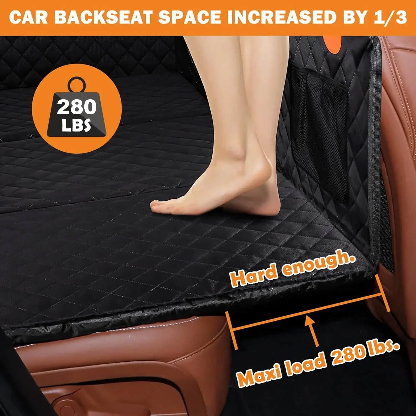 UCR Hard Bottom Dog Car Backseat Extender & Cover™