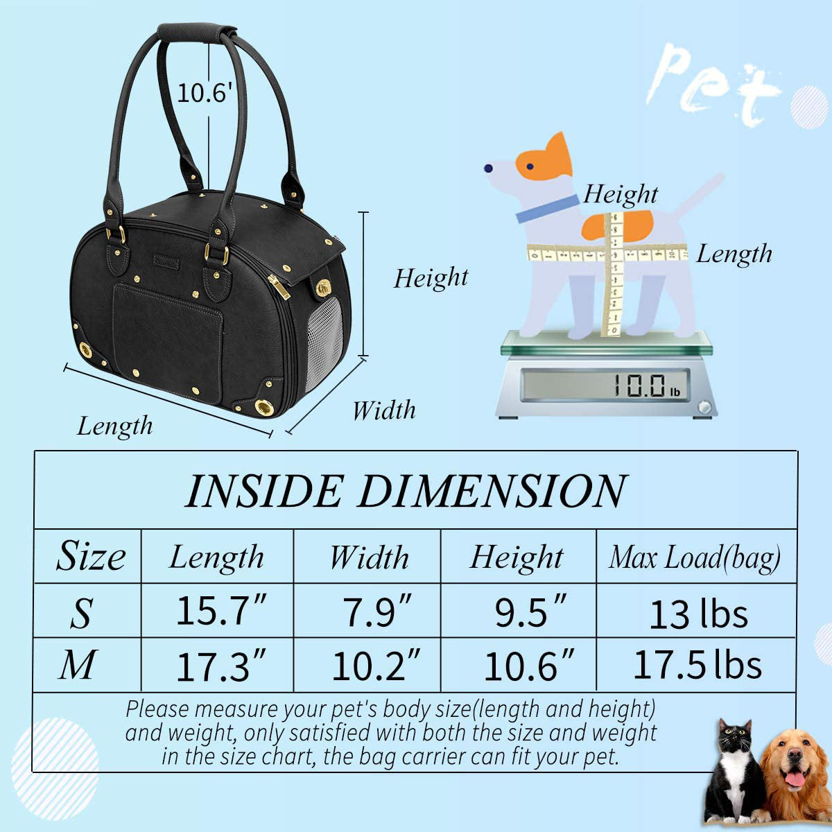 UCR Luxury Designer Tote Premium Leather Handbag Carriers For Small Pets™