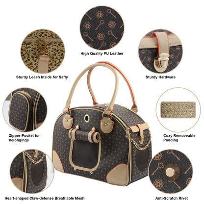 UCR Luxury Designer Tote Premium Leather Handbag Carriers For Small Pets™