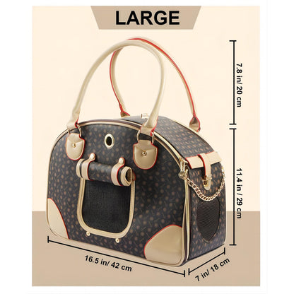 UCR Luxury Designer Tote Premium Leather Handbag Carriers For Small Pets™