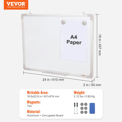 UCR Magnetic Whiteboard 24 x 18 Inches