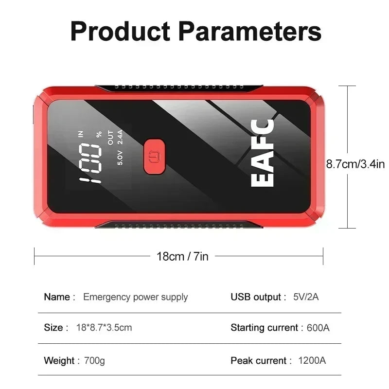 UCR EAFC 2000A Car Battery Jump Starter and Booster