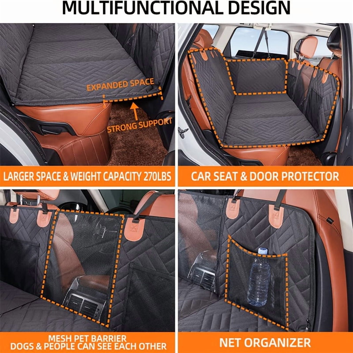 UCR Hard Bottom Dog Car Backseat Extender & Cover™